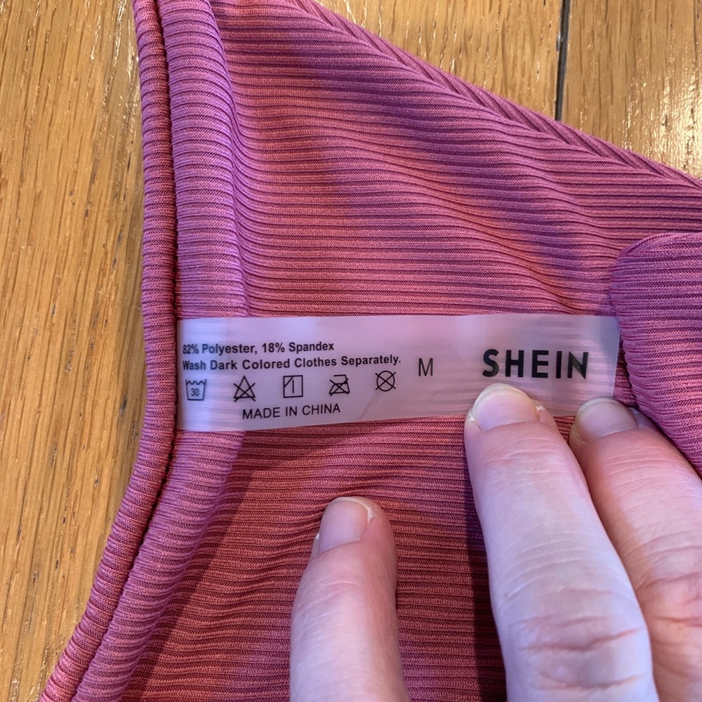 Shein Bandeau Ribbed Bikini Size Medium - Picture 6 of 6